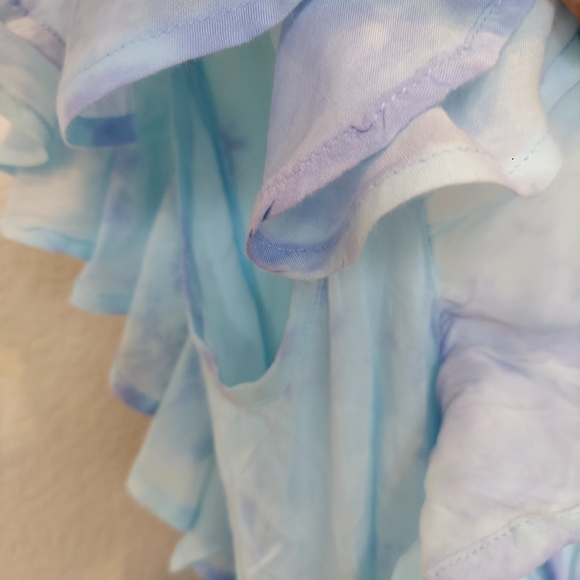 NWT Tiare Hawaii V Neck Blue & Lavender Tie Dye Beach Cover up Size 6 - Picture 15 of 17